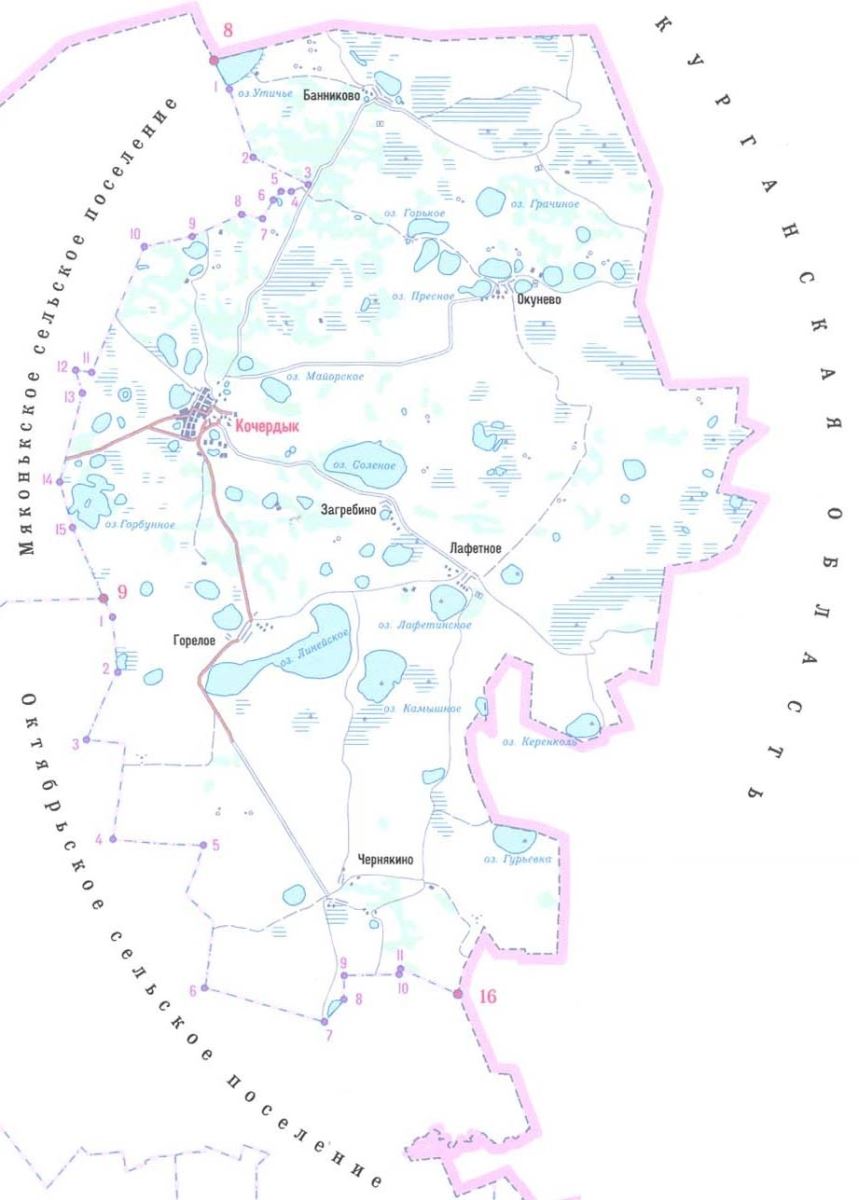 Интерактивная карта Челябинской области